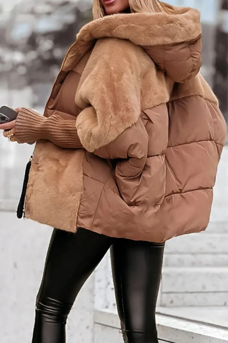 Bomber jacket with hood