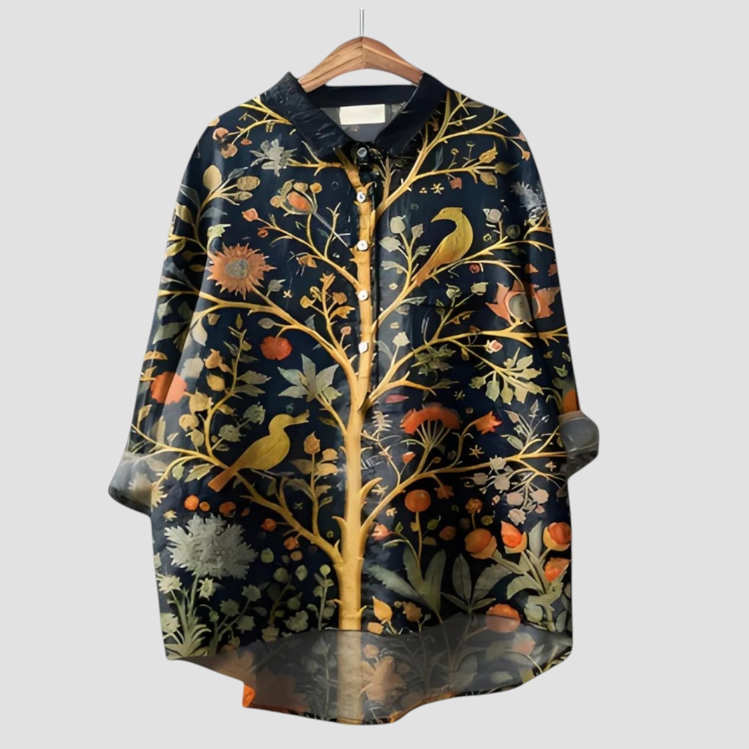ALMA | Oversize Shirt with Enchanted Forest Print