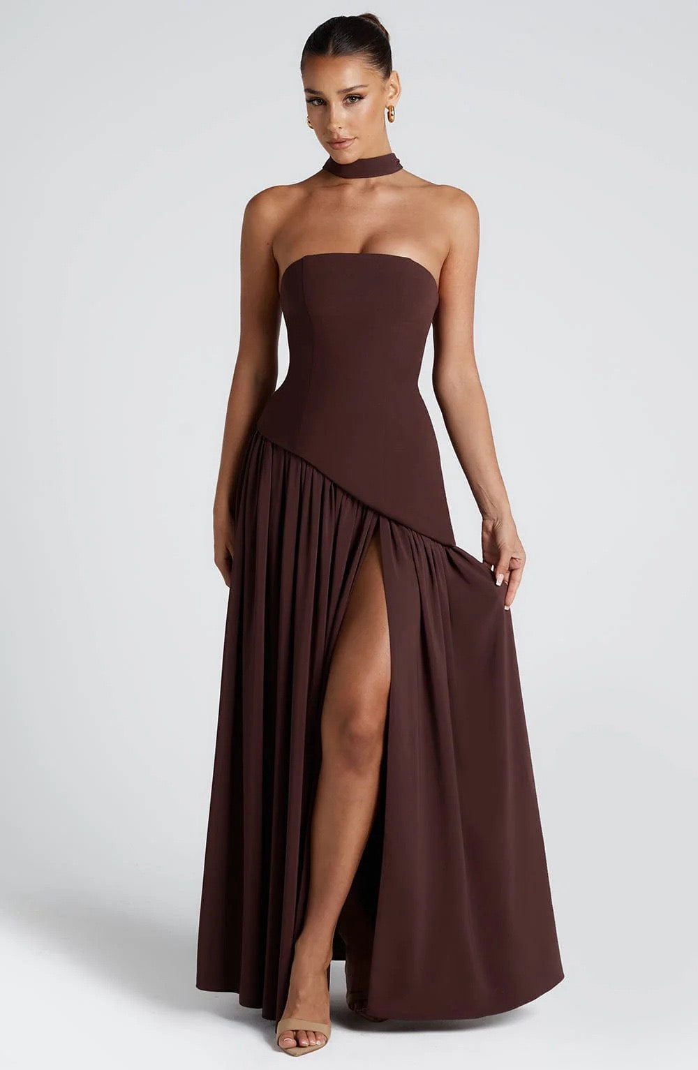 Raffaela – Asymmetric Drape Gown