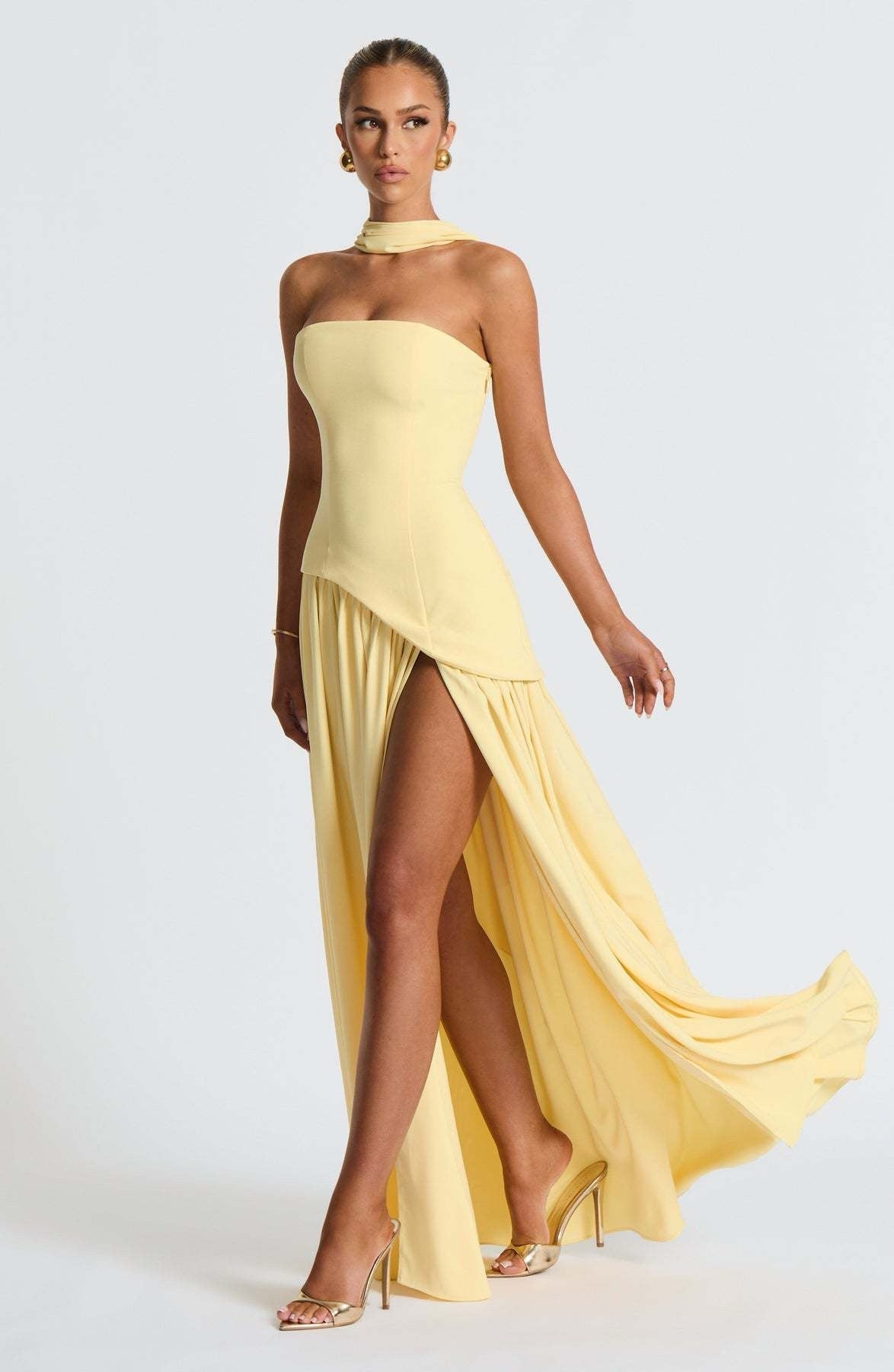 Raffaela – Asymmetric Drape Gown