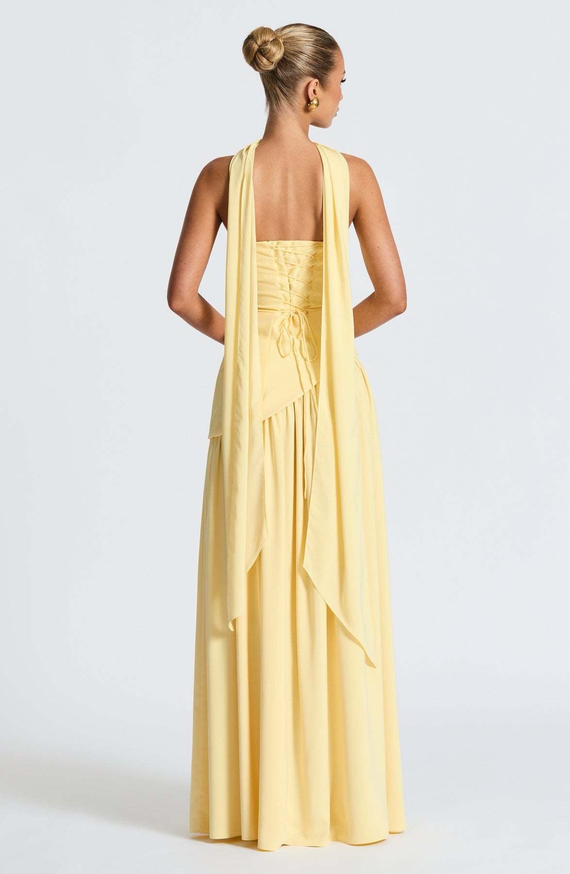 Carlotta – Asymmetric Drape Gown