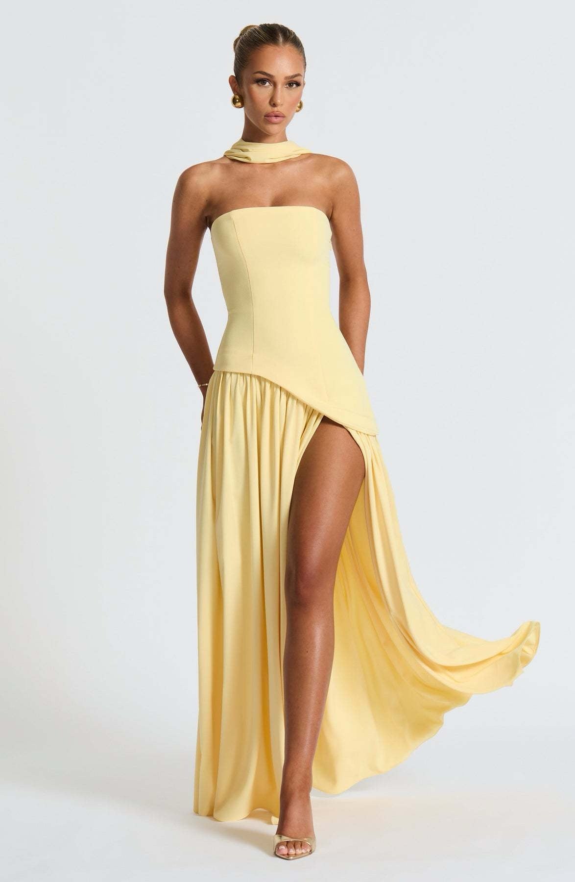 Carlotta – Asymmetric Drape Gown