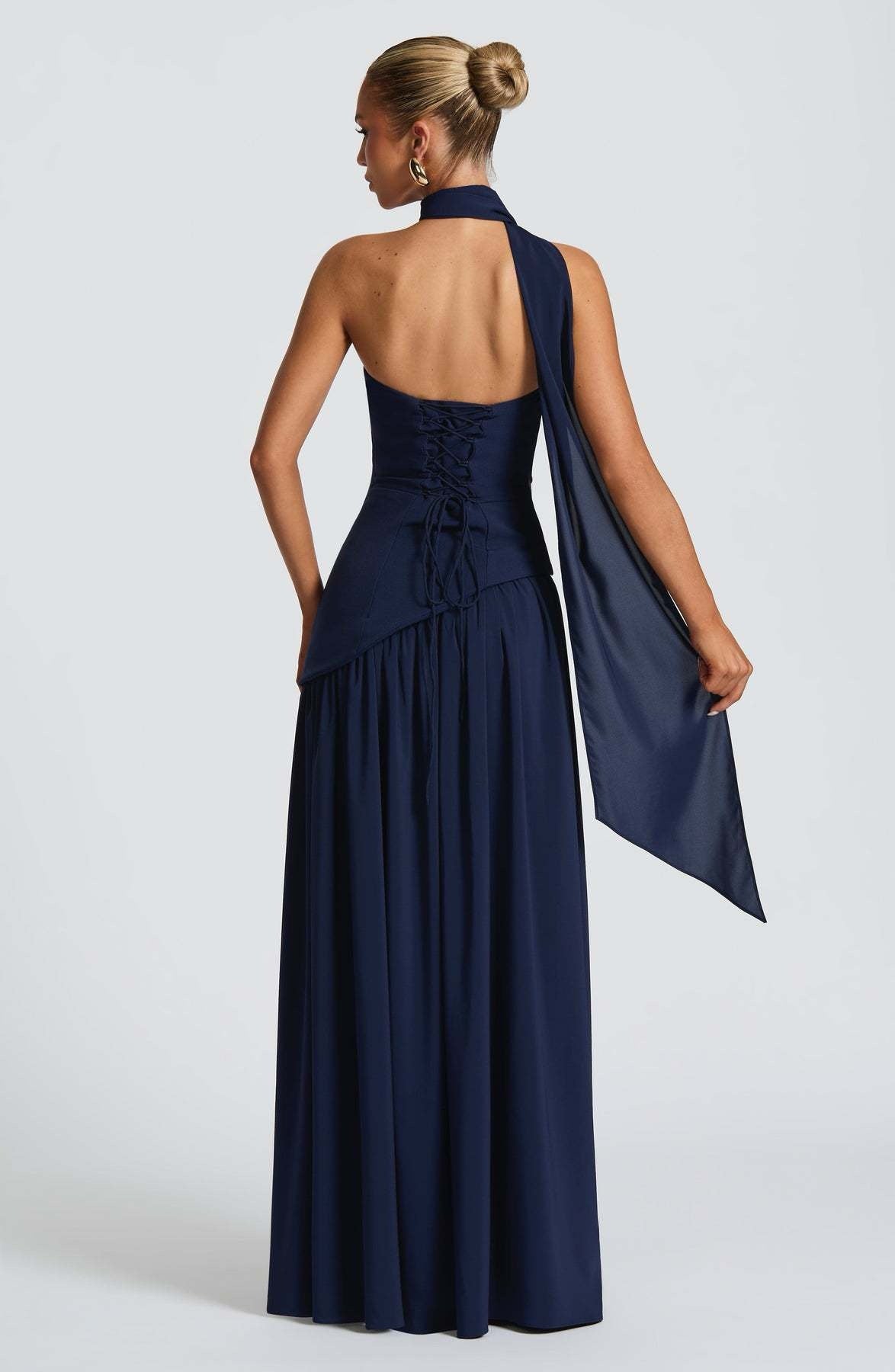 Carlotta – Asymmetric Drape Gown