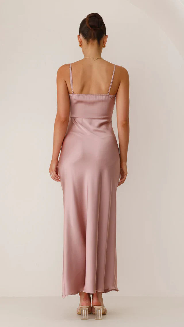 Ilana – Satin Side-Split Gown