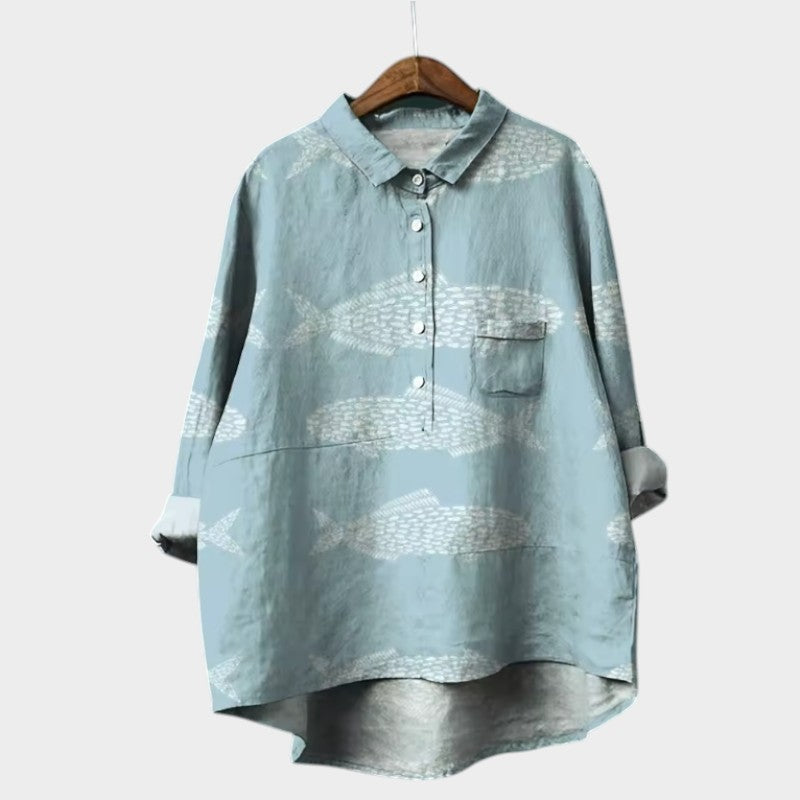 VIOLETTA | Oversized Floral Blouse with Absolute Comfort for Sunny Days
