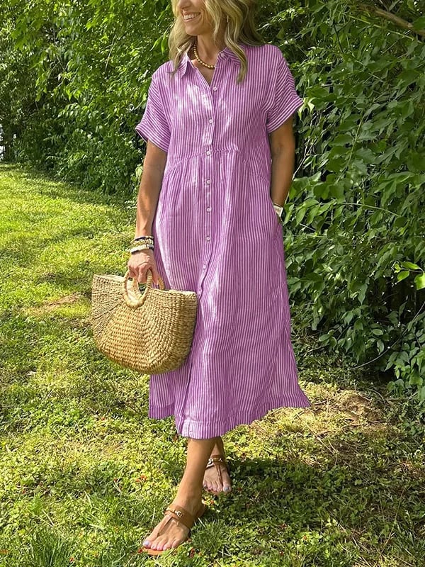 Angela – Button-Up Shirt Midi Dress