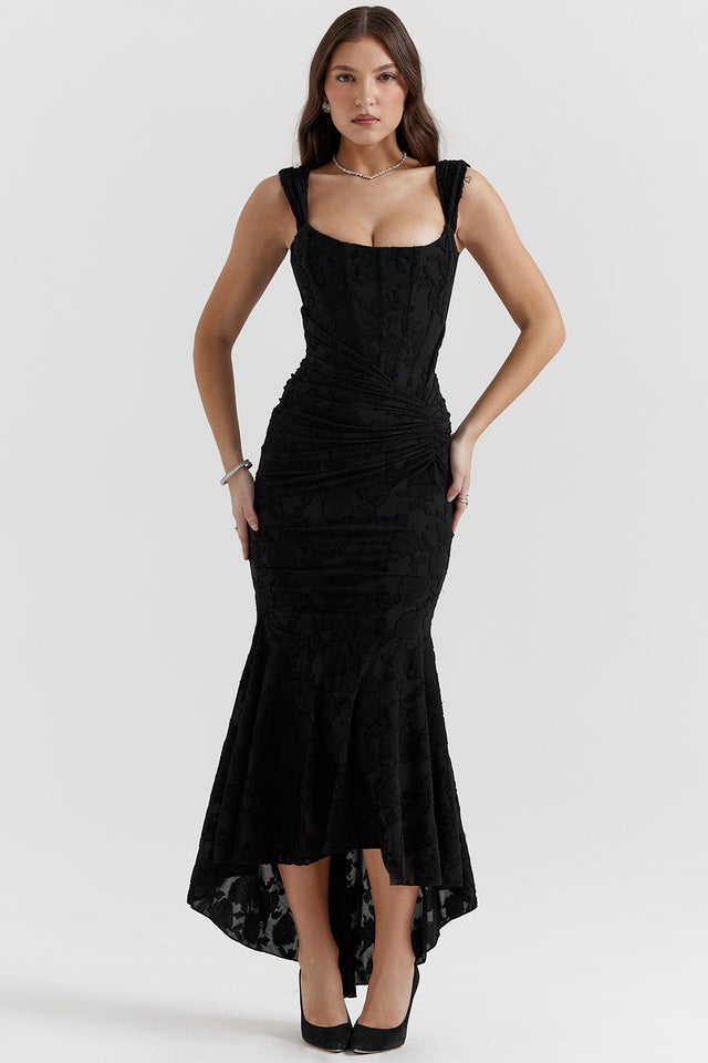 Florinda – Draped Corset Maxi Dress
