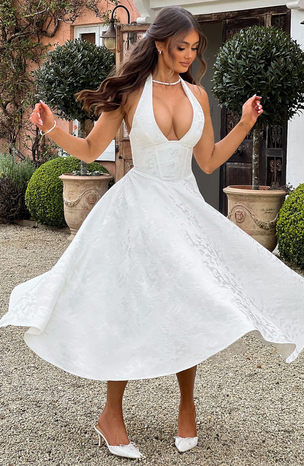 Gisella – Vintage Bow Halter Dress