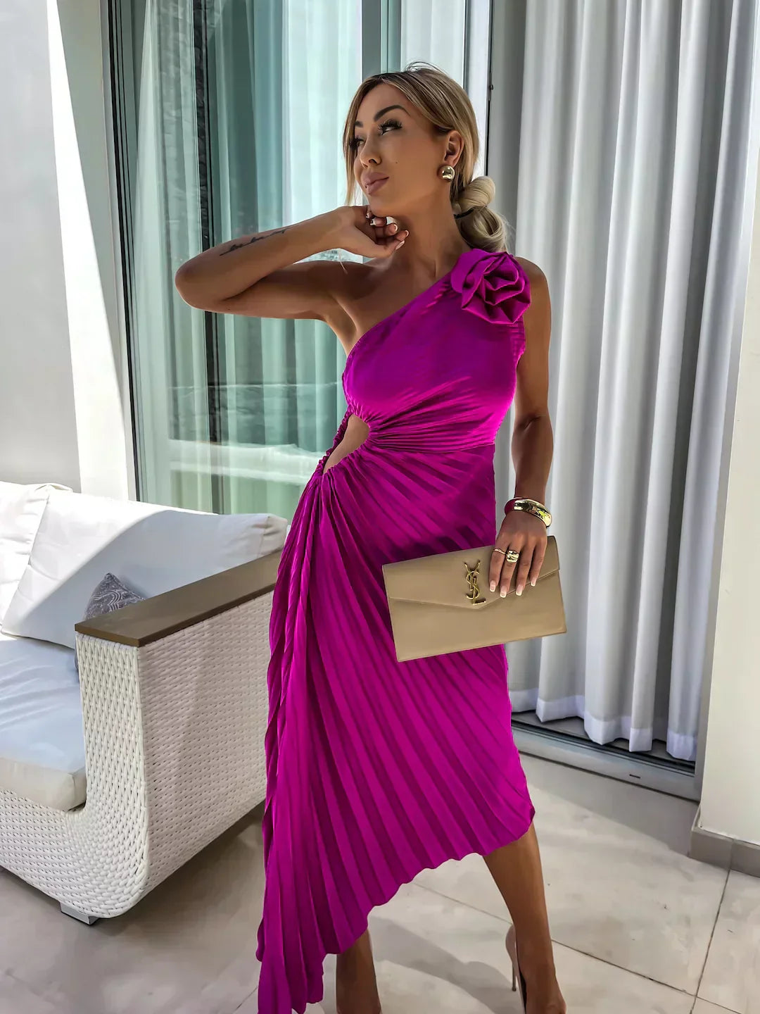 Isla | Stunning One-Shoulder Floral Dress