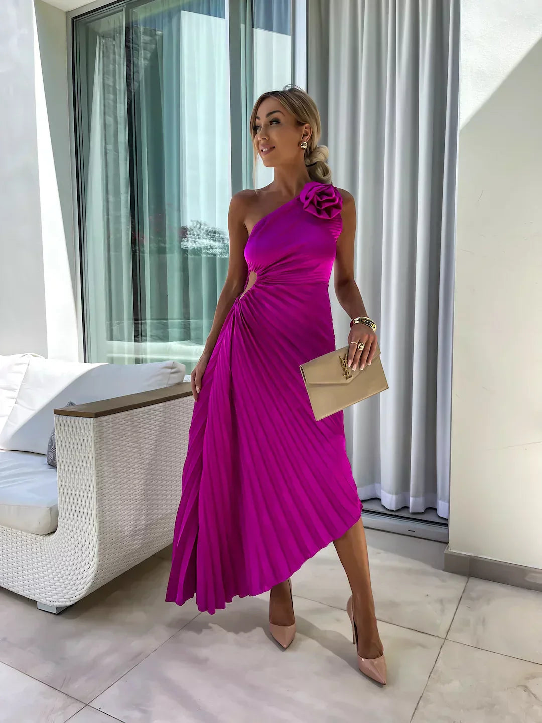 Isla | Stunning One-Shoulder Floral Dress