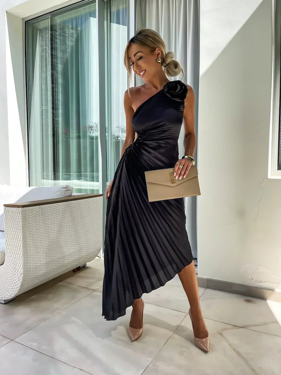 Isla | Stunning One-Shoulder Floral Dress