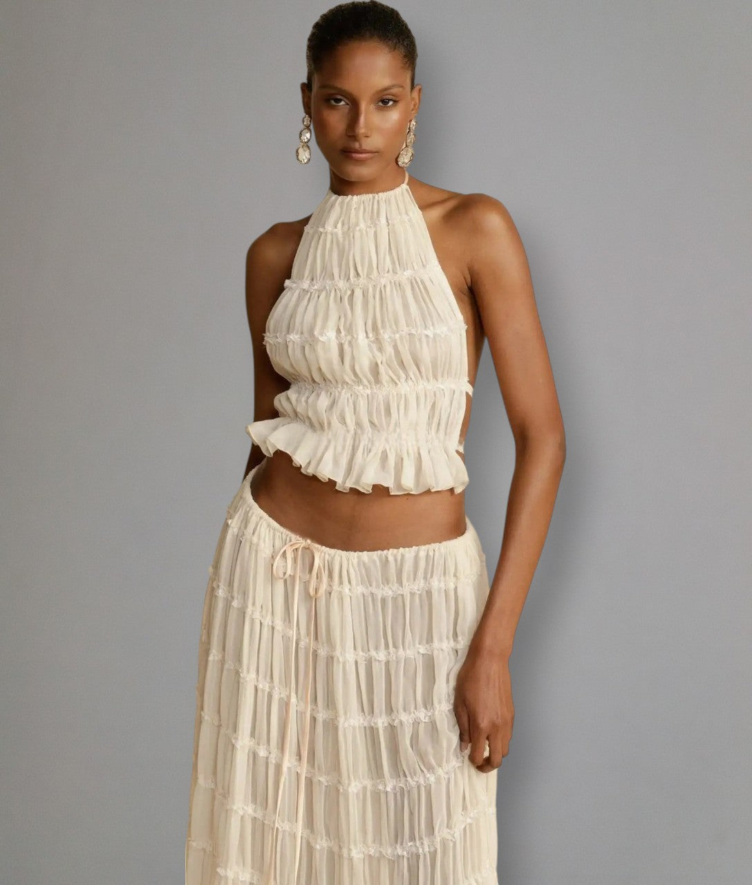 Amara – Elegant Two-Piece Lace-Up Set