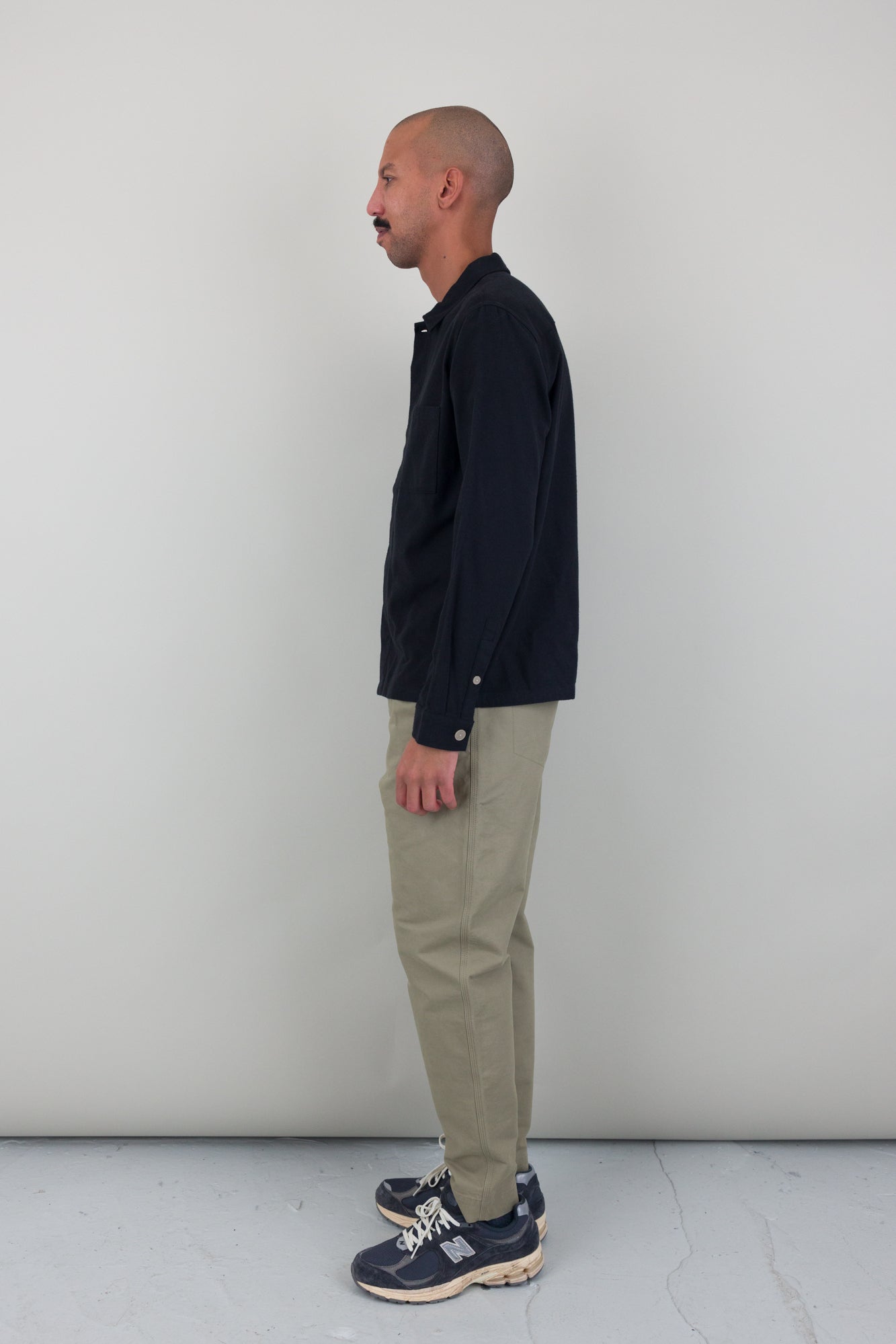 Jack -  Patch Shirt Black Flannel