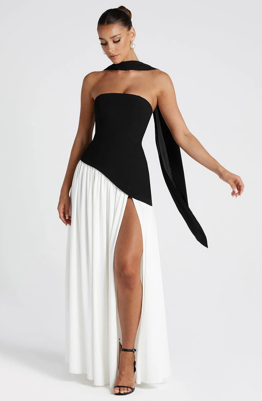 Carlotta – Asymmetric Drape Gown