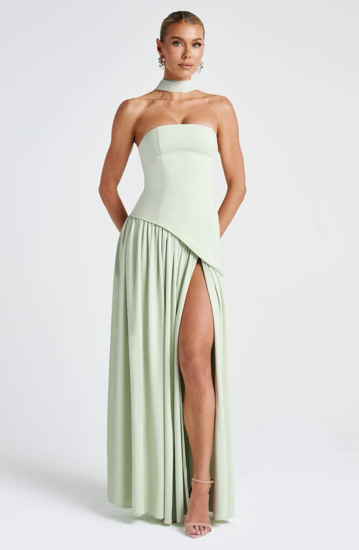 Raffaela – Asymmetric Drape Gown