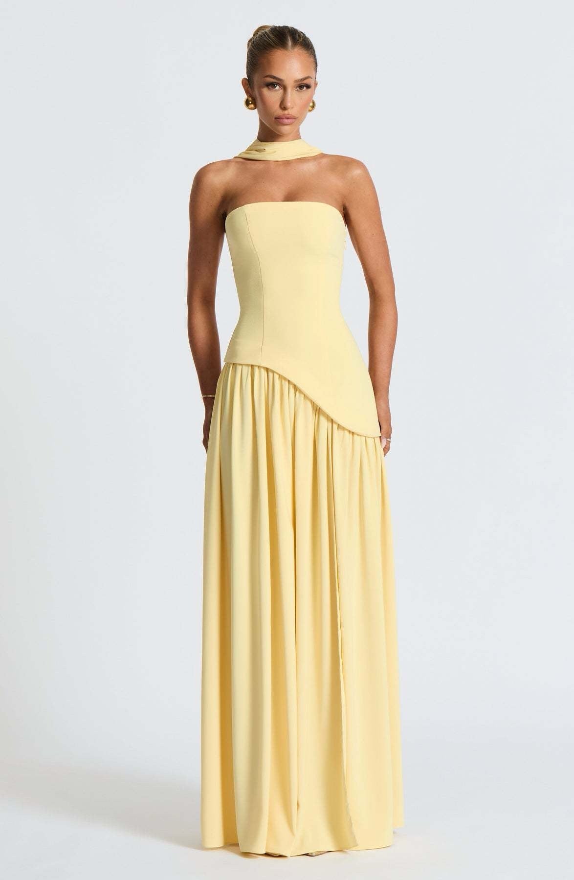 Carlotta – Asymmetric Drape Gown