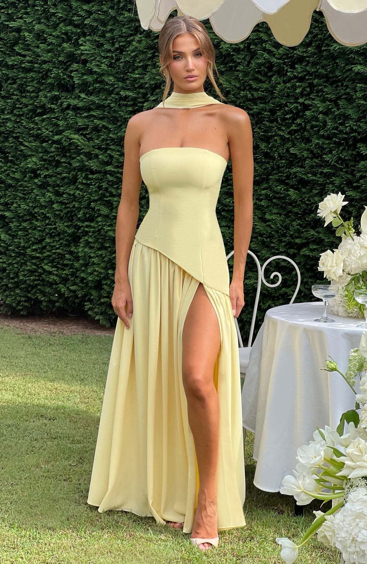Raffaela – Asymmetric Drape Gown