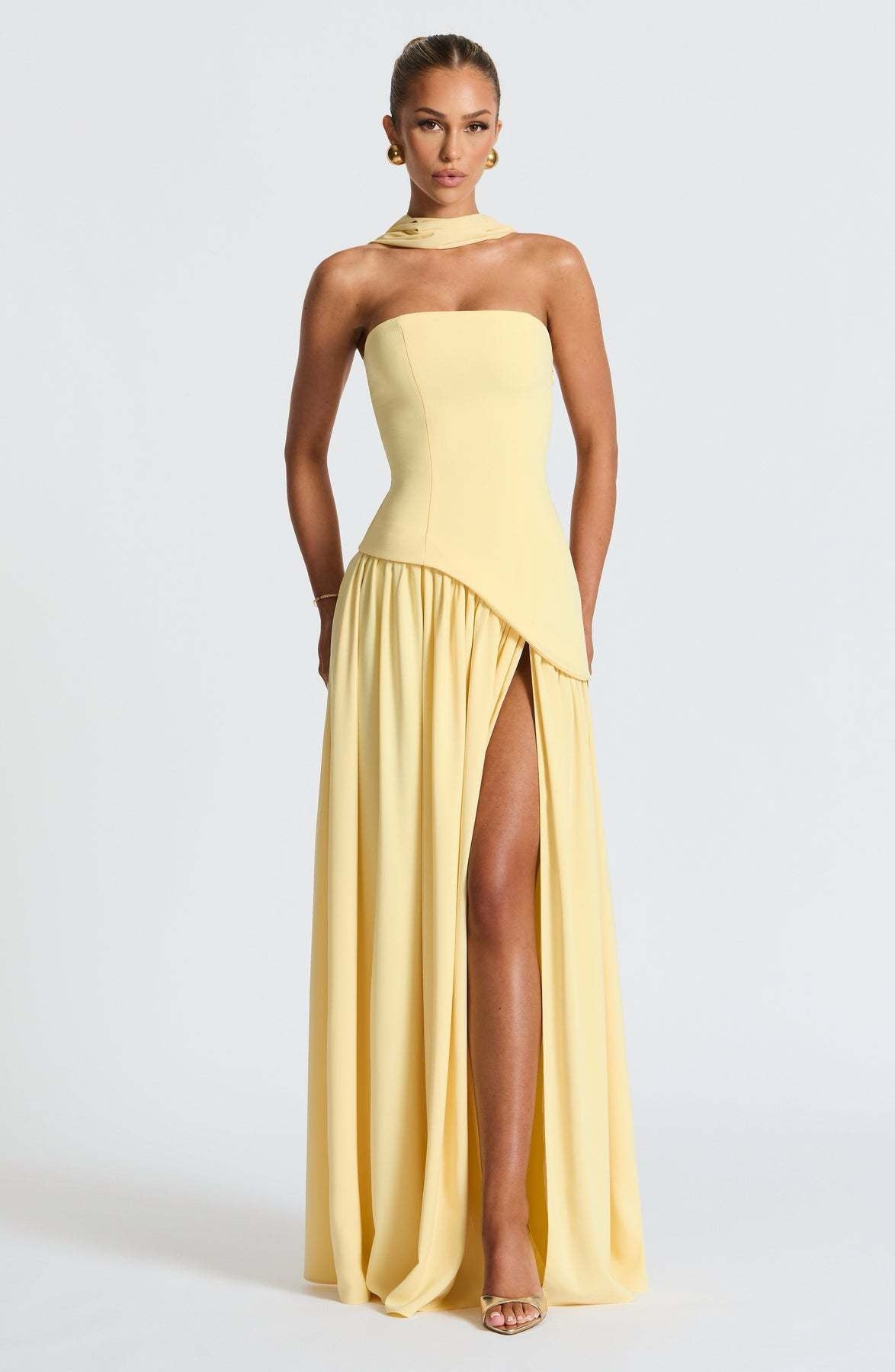 Carlotta – Asymmetric Drape Gown