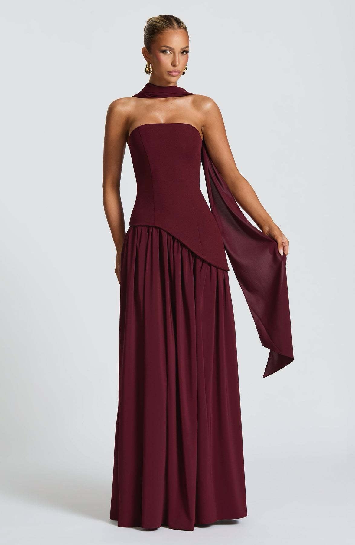 Raffaela – Asymmetric Drape Gown