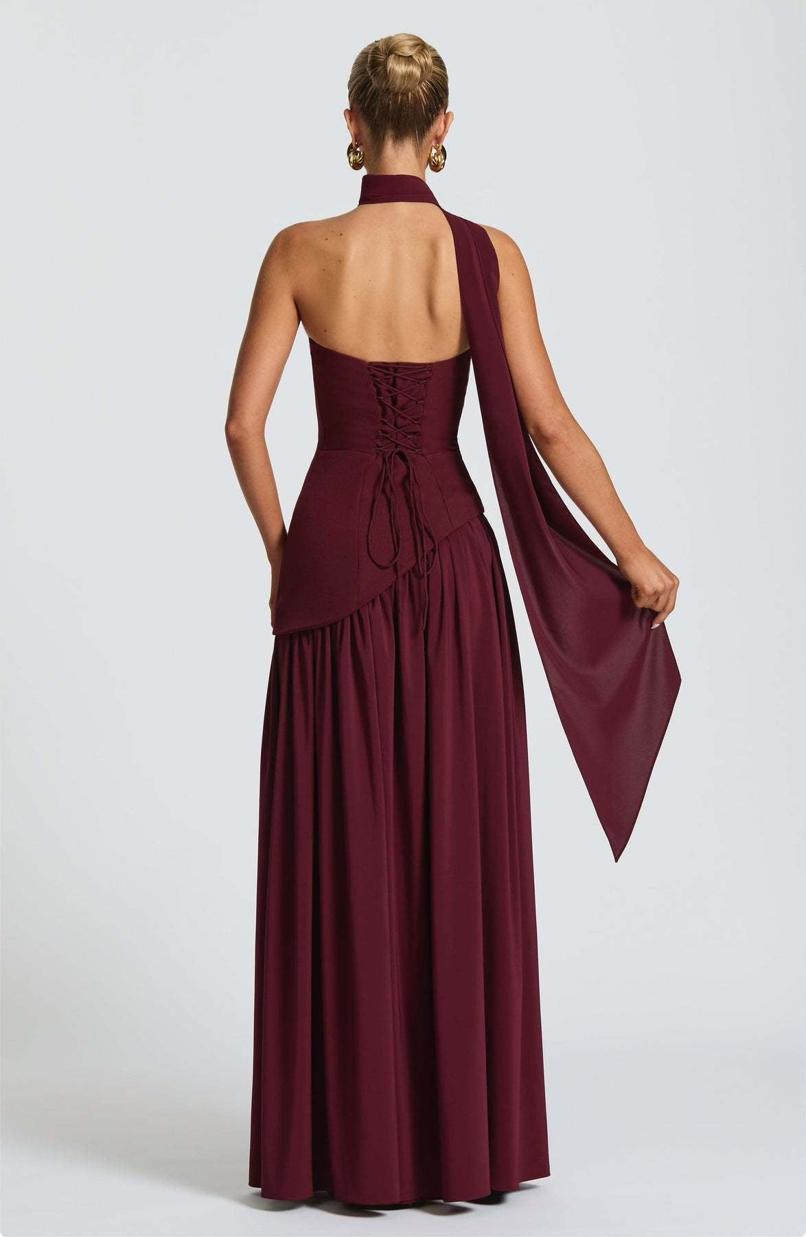 Carlotta – Asymmetric Drape Gown
