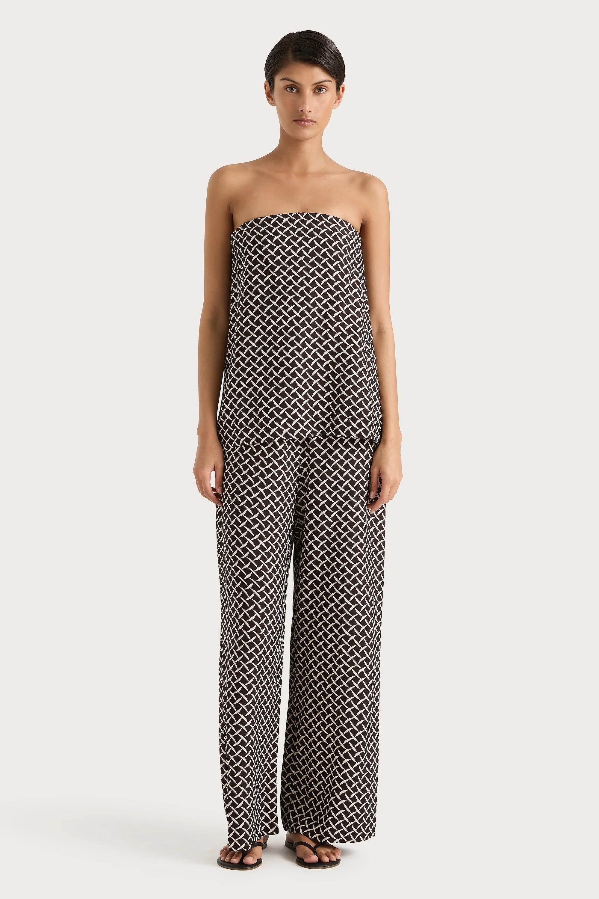 Harriet – Wide Leg Geo Print Trousers