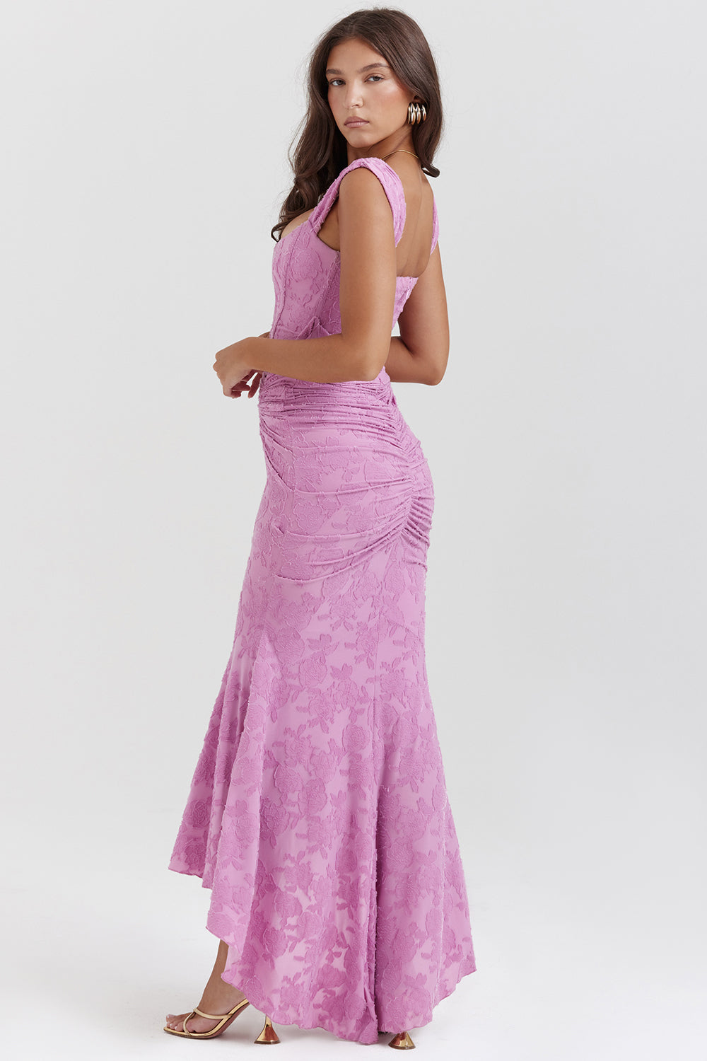 Doretta – Draped Corset Maxi Dress