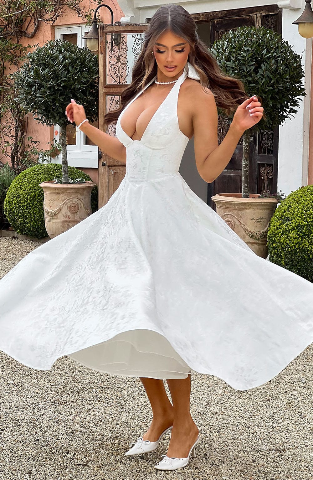Gisella – Vintage Bow Halter Dress