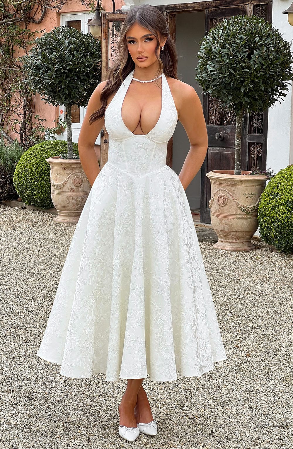 Gisella – Vintage Bow Halter Dress