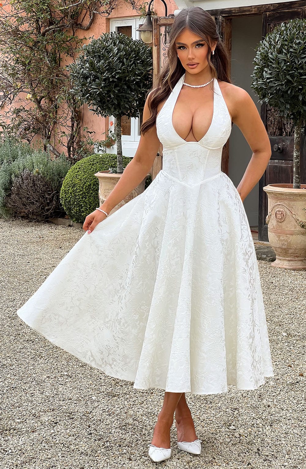 Gisella – Vintage Bow Halter Dress