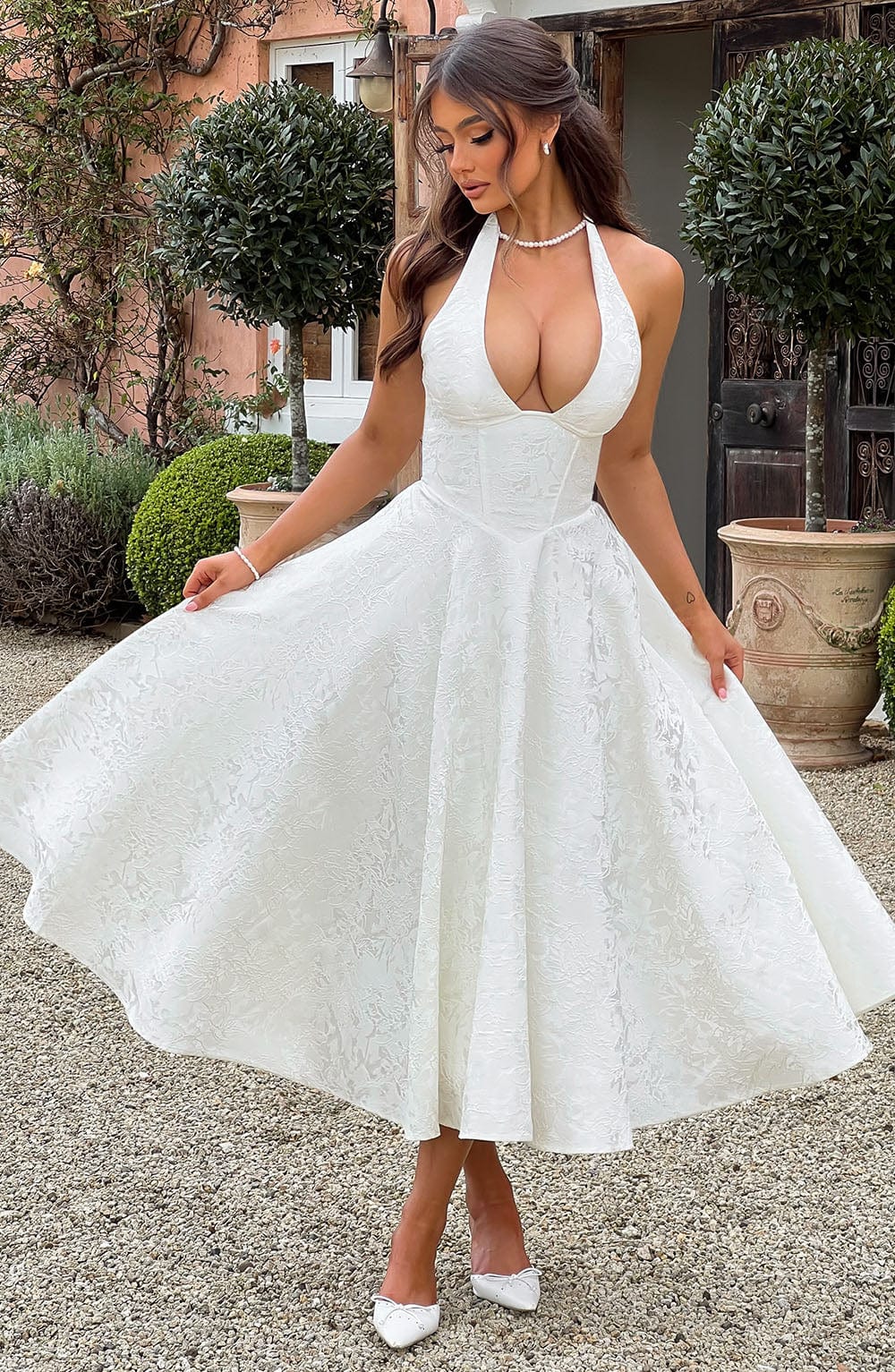 Gisella – Vintage Bow Halter Dress
