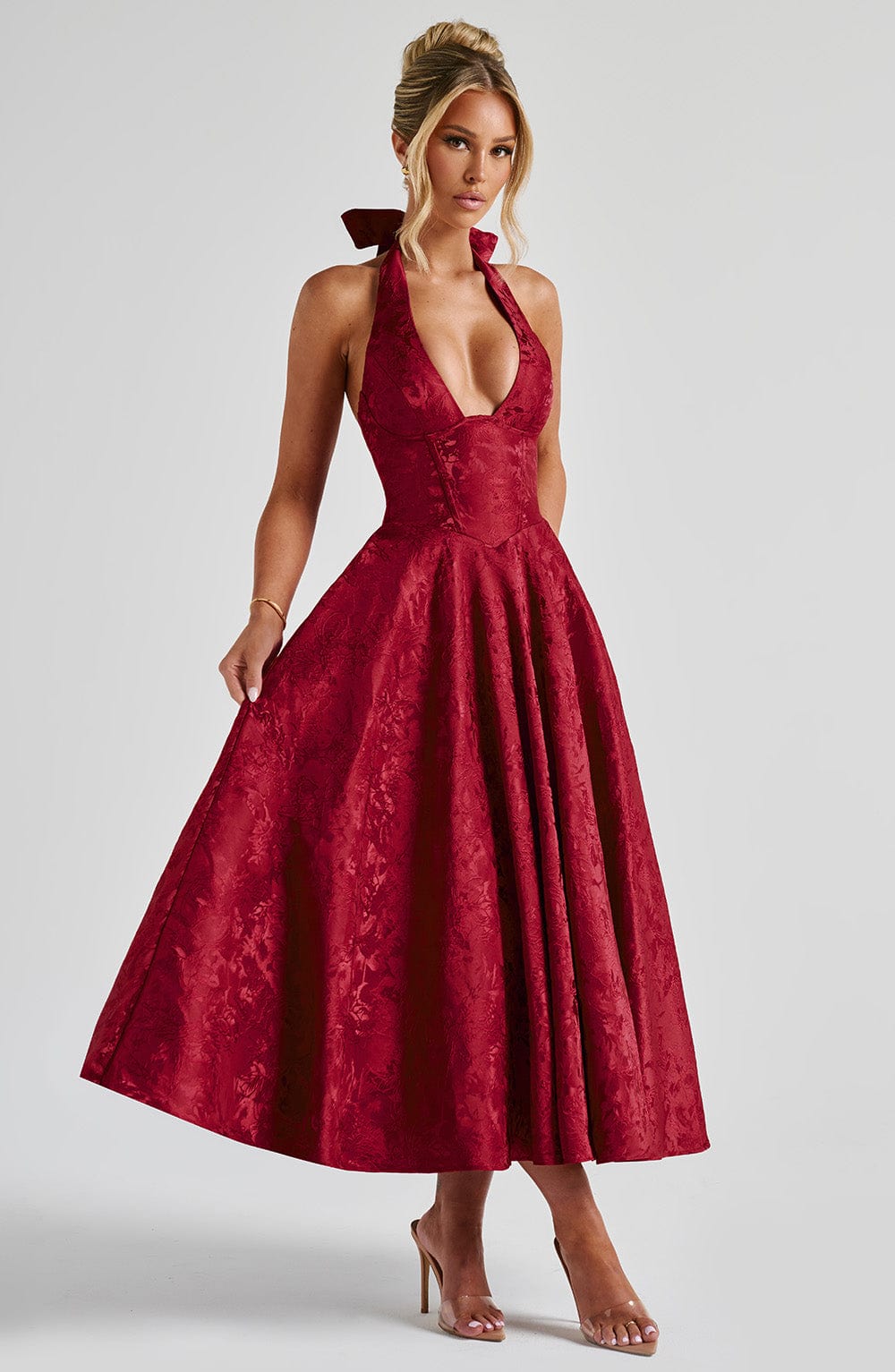 Gisella – Vintage Bow Halter Dress