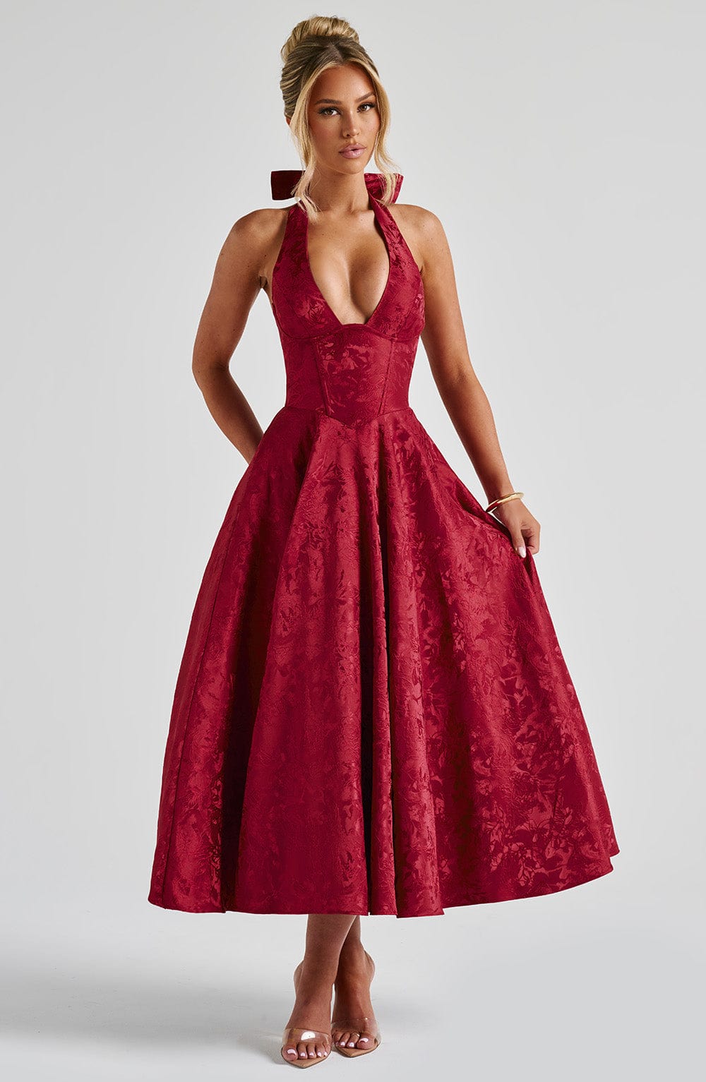 Paolina – Vintage Bow Halter Dress