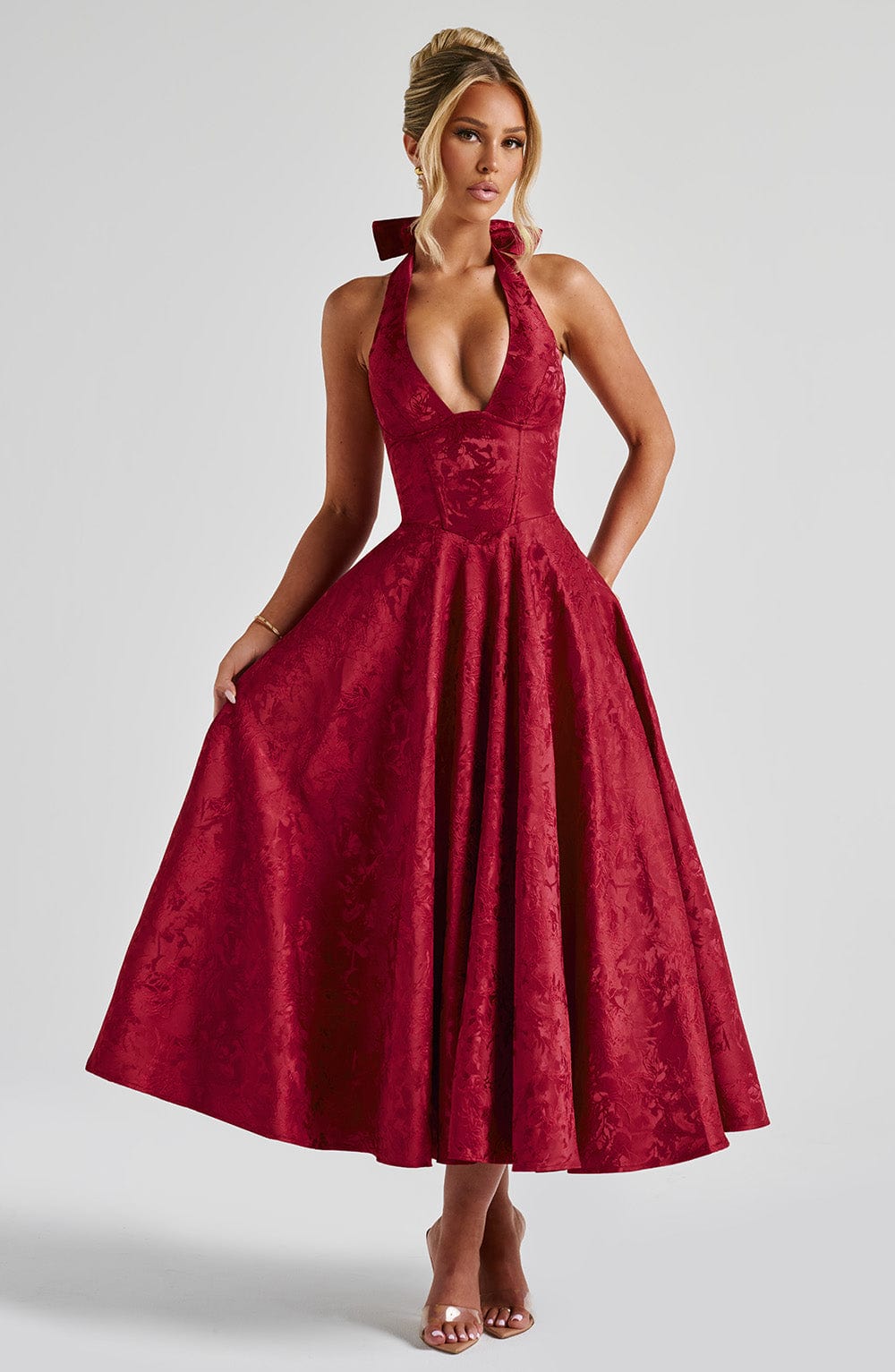Paolina – Vintage Bow Halter Dress