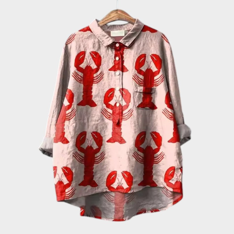 VIOLETTA | Oversized Floral Blouse with Absolute Comfort for Sunny Days
