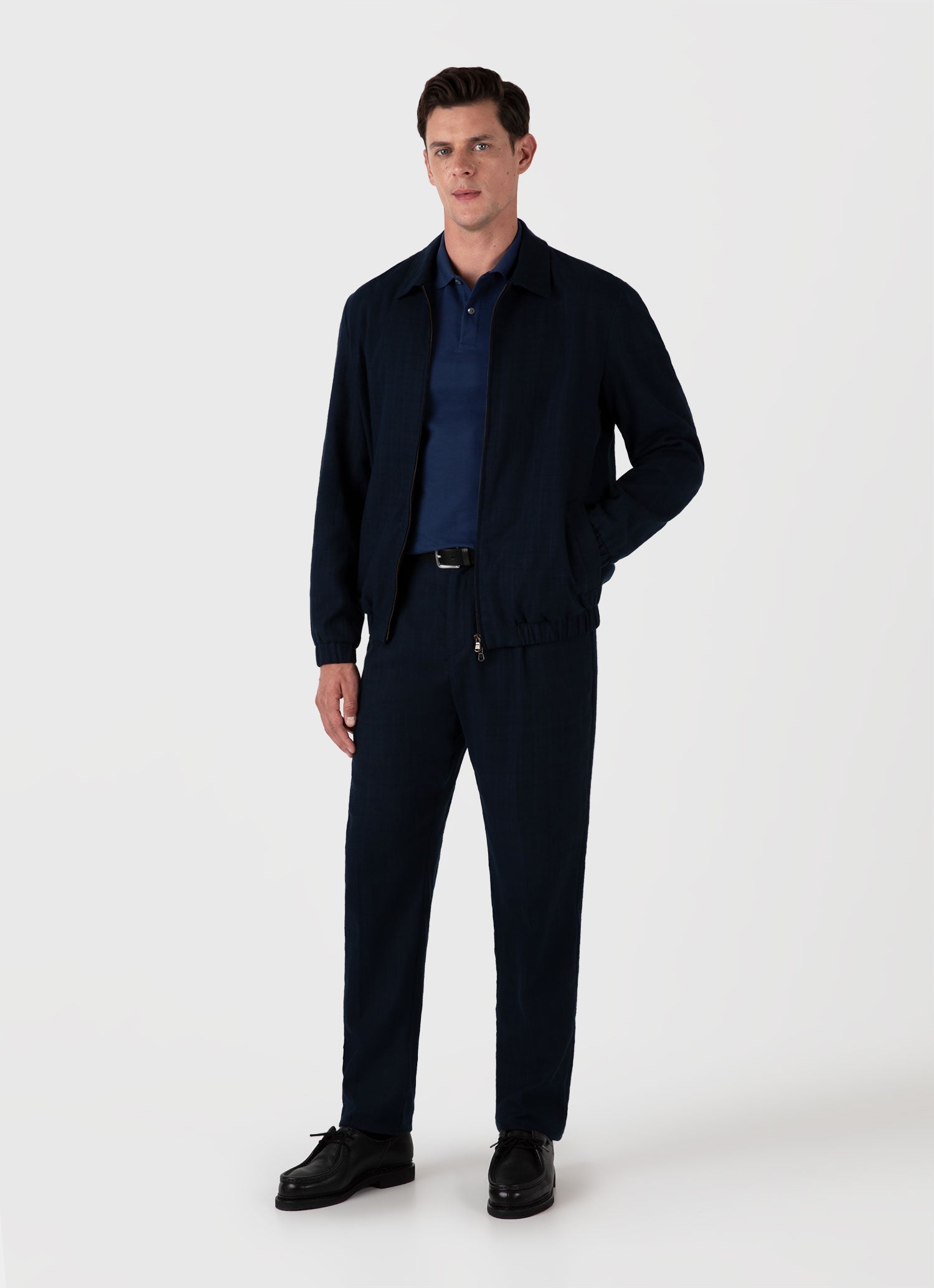 Charlie  - Men's Cotton Raffia Pleat Trouser