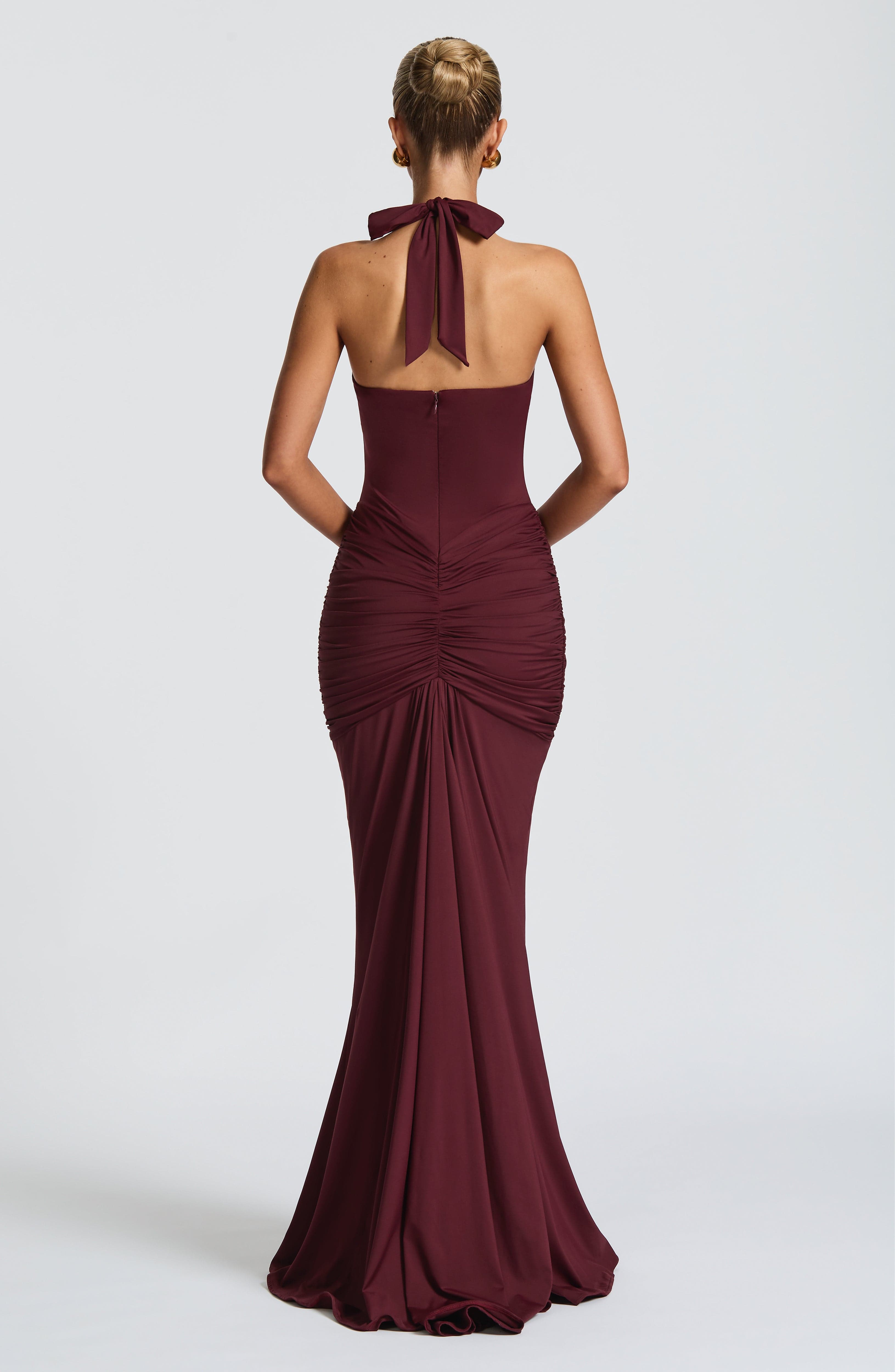 Bianca – Ruched Halter-Neck Gown