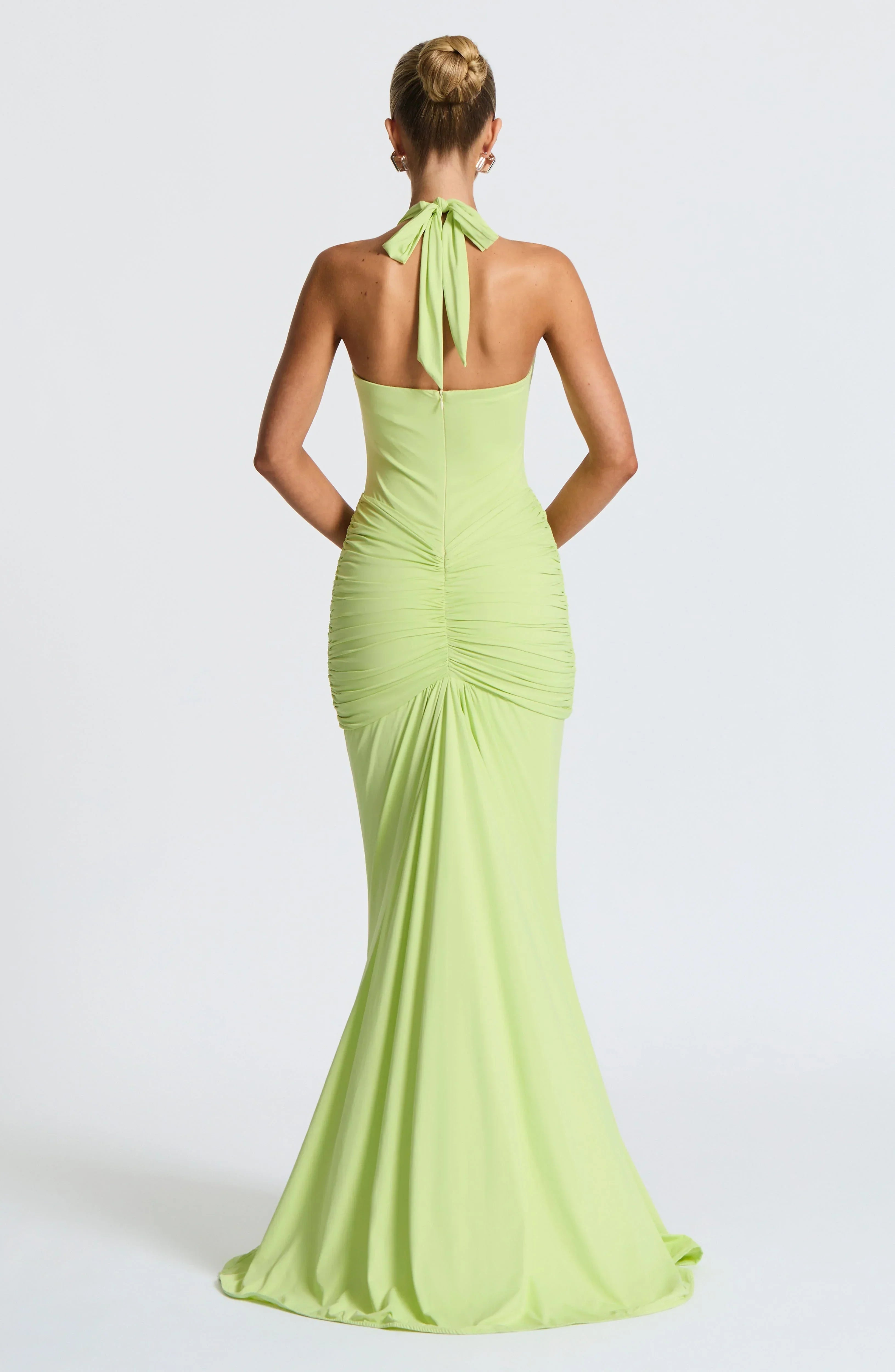 Ilenia – Deep Plunge Halter Gown