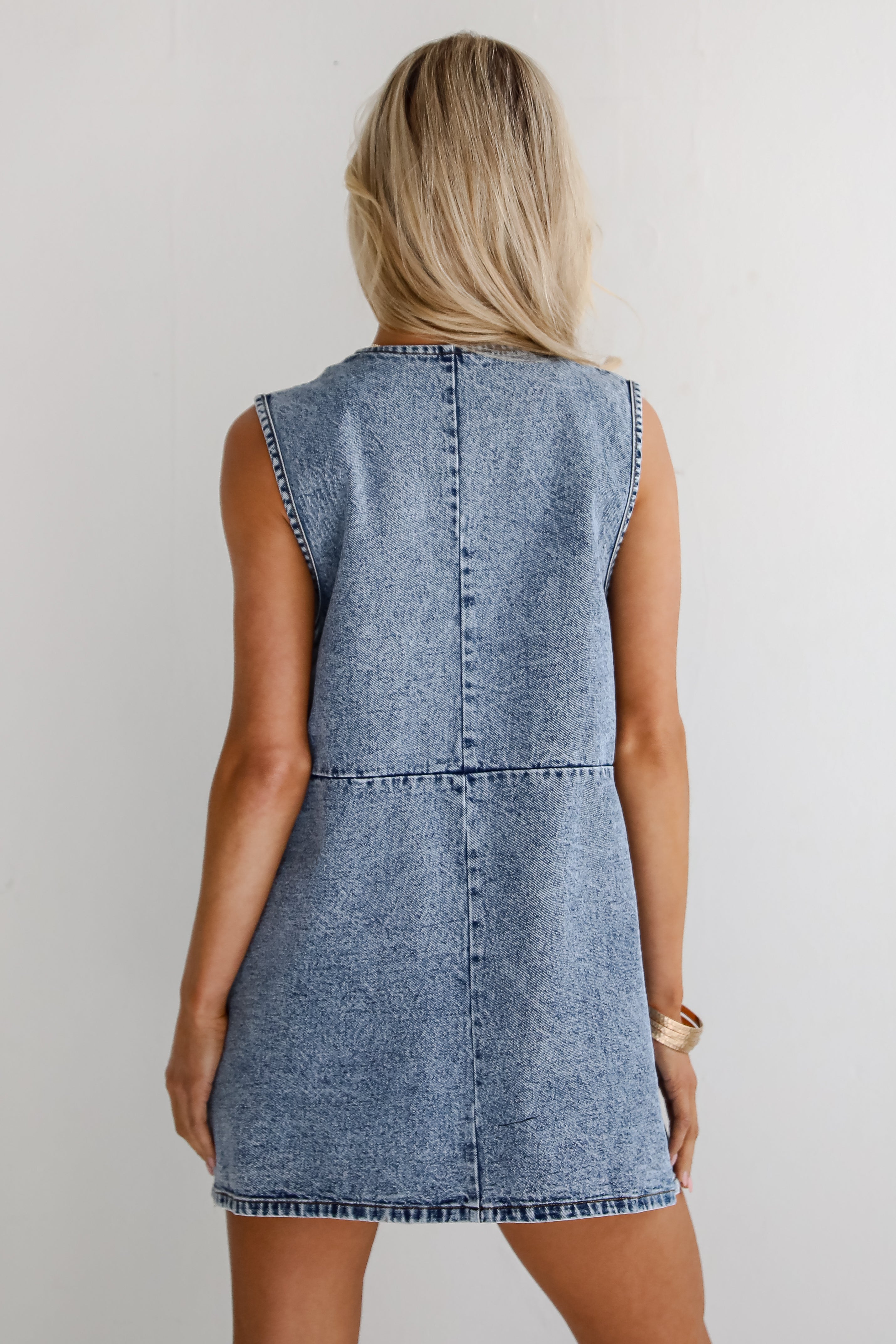Mia -  Mini Dress with Snap Front