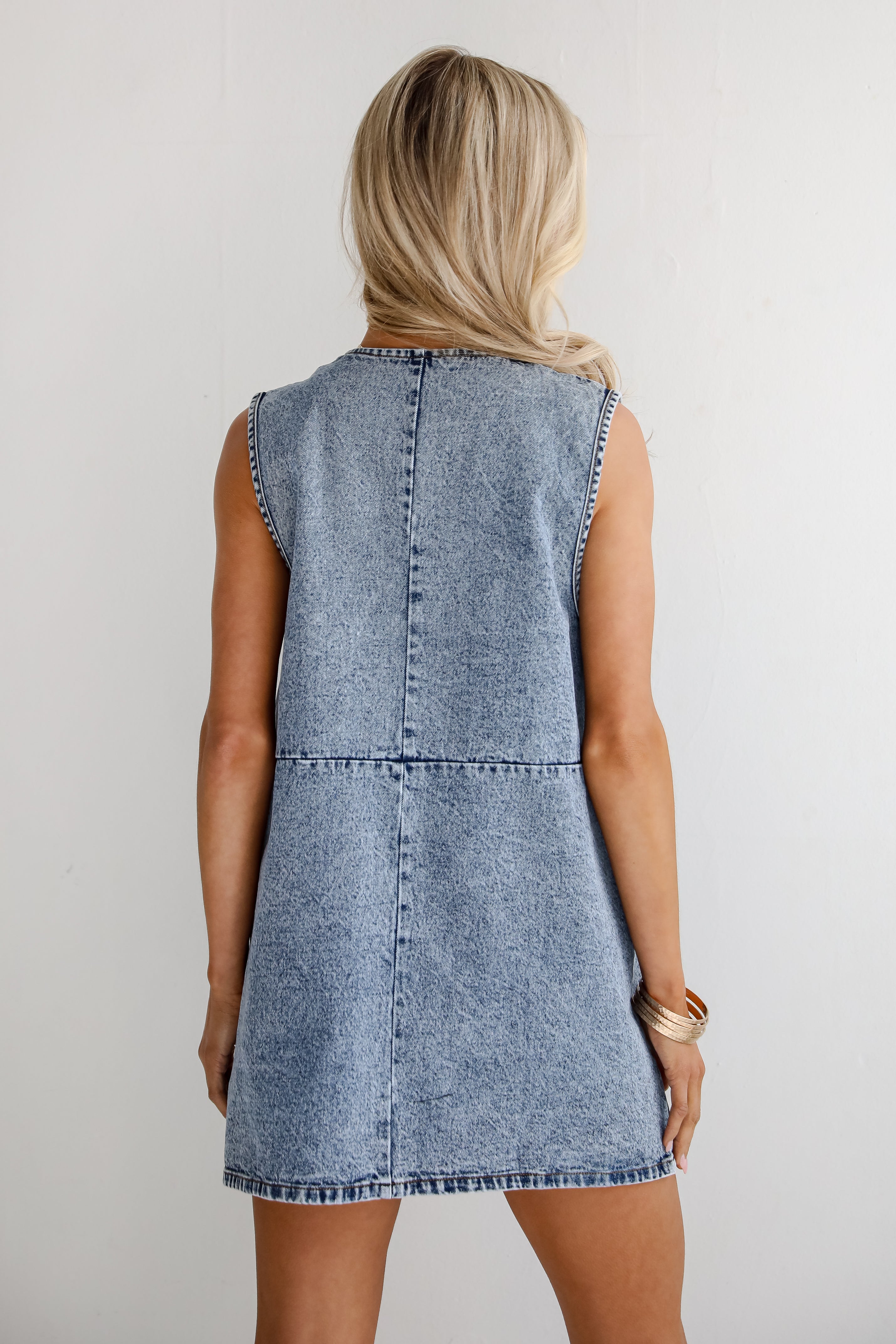 Mia -  Mini Dress with Snap Front