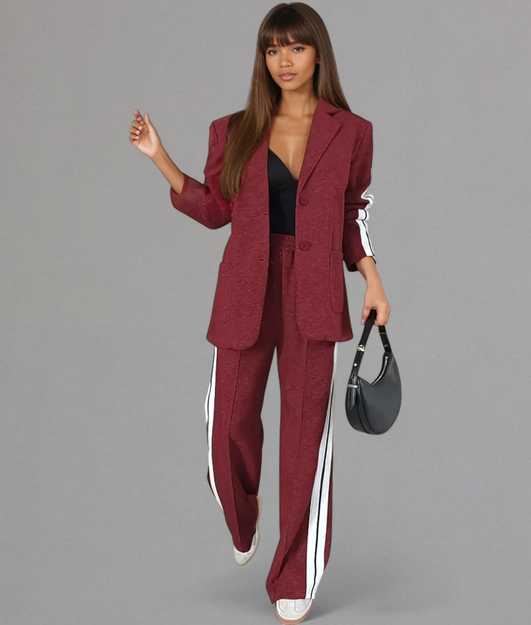 Verano – Two-Piece Striped Blazer Set for Women